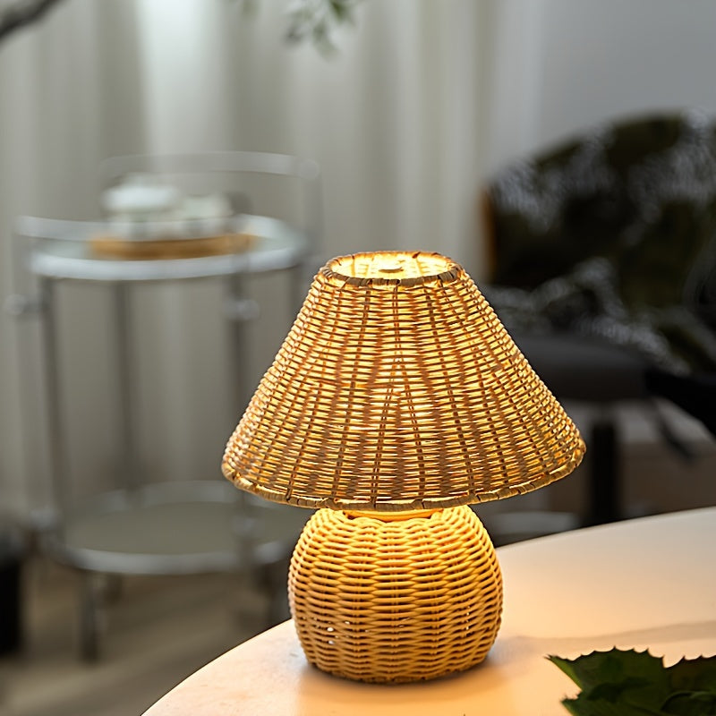 Woven Bamboo Table Lamp