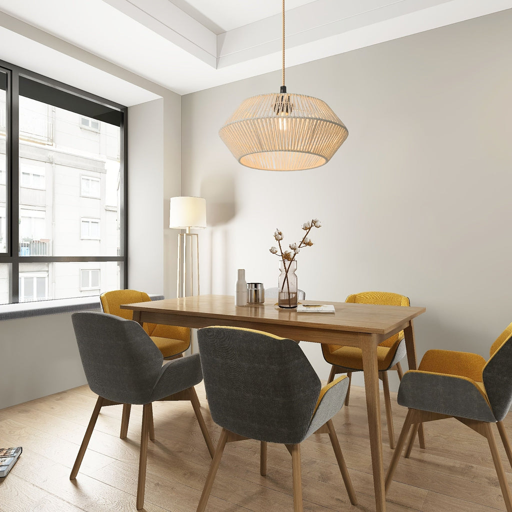 Geometric Paper Rope Pendant Lampshade