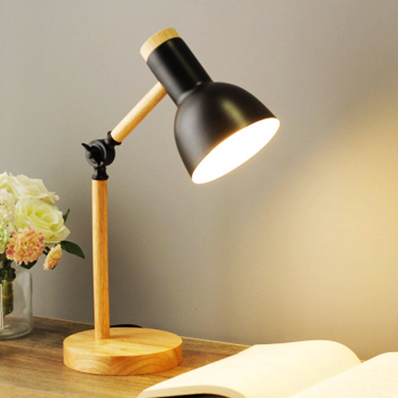 Wood & Metal LED Desk Lamp