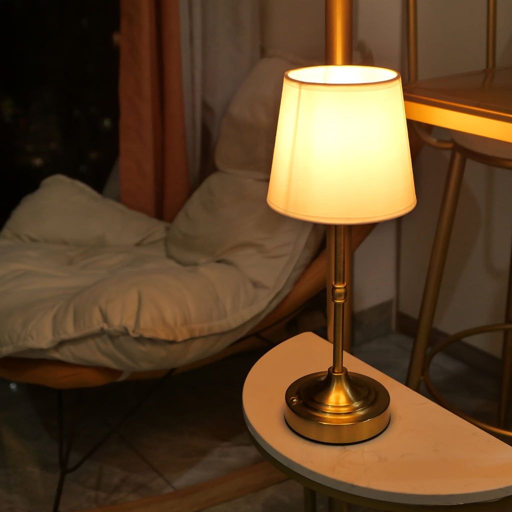 Cordless Fabric Shade Table Lamp