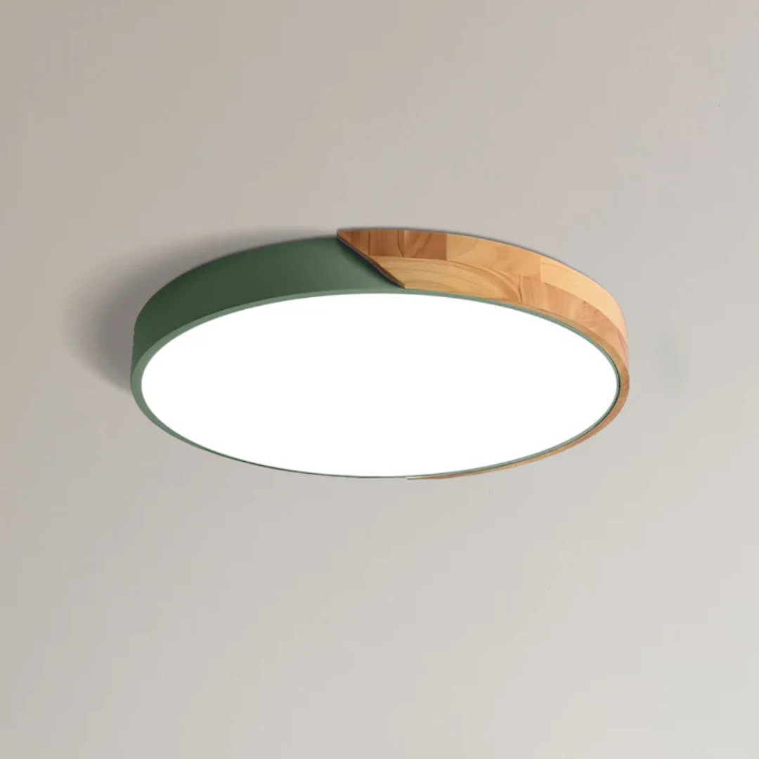 Freya Wood Trim Colour LED Ceiling Light, 23–40cm
