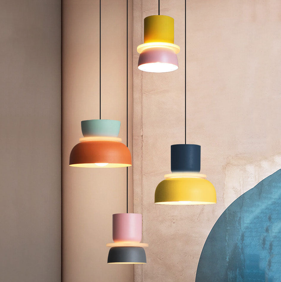 Macaron Two-Tone Metal Pendant Light