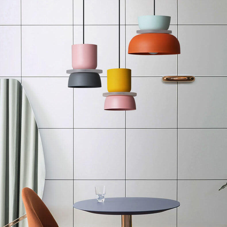 Macaron Two-Tone Metal Pendant Light