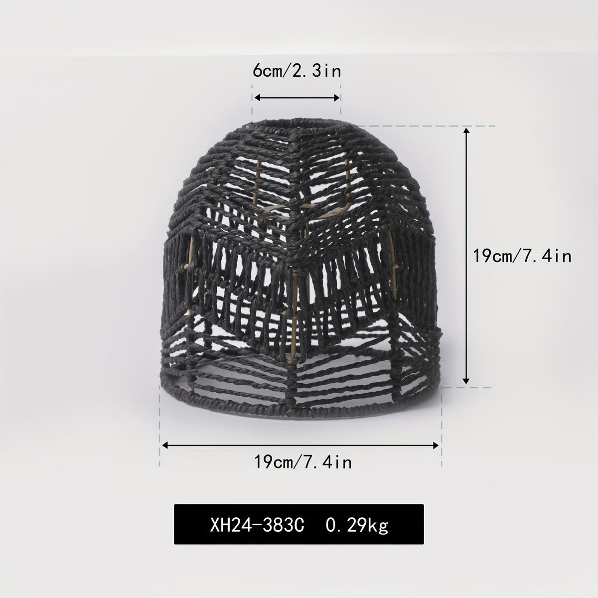 Woven Paper Rope Bell Lampshade