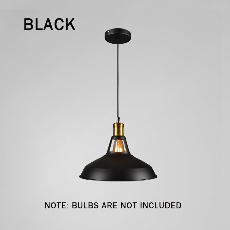 Industrial Metal Pendant with Brass Detail