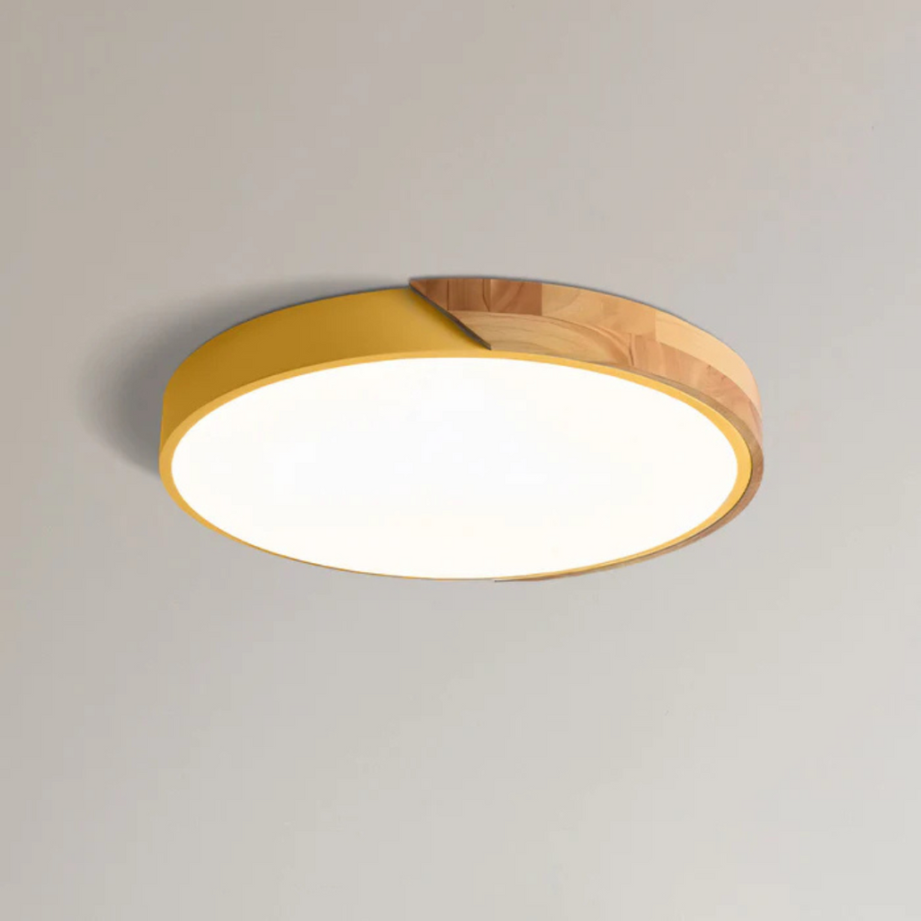 Freya Wood Trim Colour LED Ceiling Light, 23–40cm