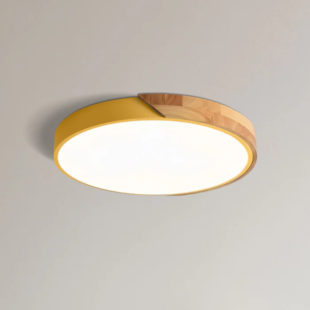 Freya Wood Trim Colour LED Ceiling Light, 23–40cm