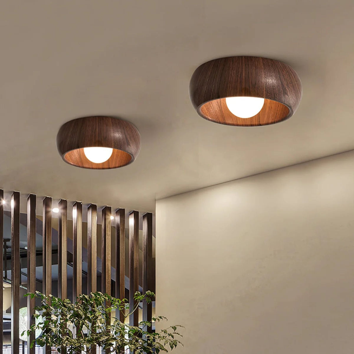 Alba Minimalist Wooden LED Ceiling Light