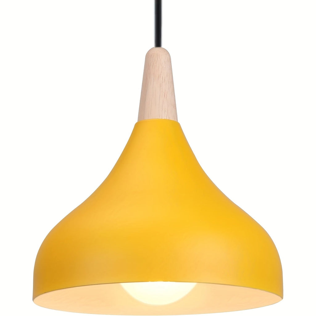 Edie Teardrop Metal & Wood Pendant Light