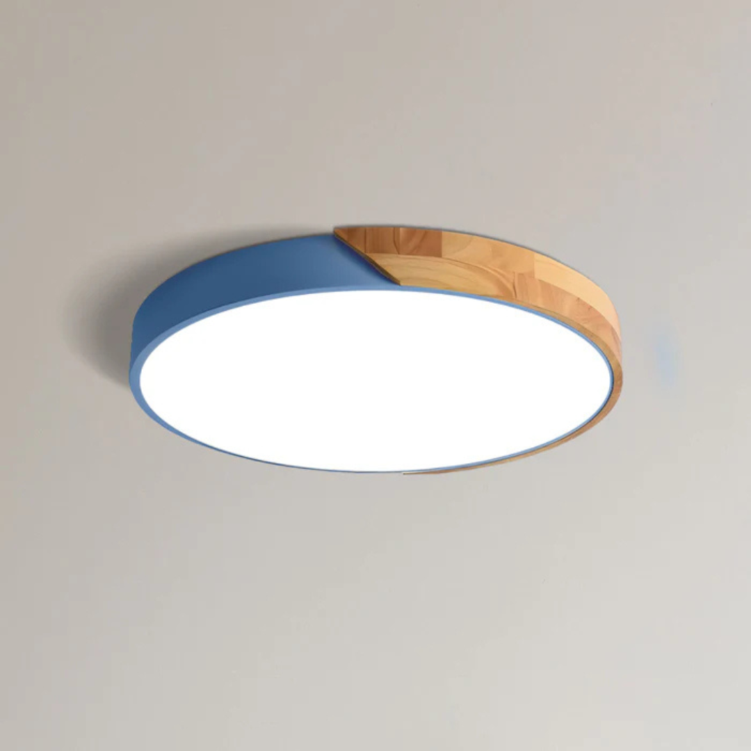 Freya Wood Trim Colour LED Ceiling Light, 23–40cm