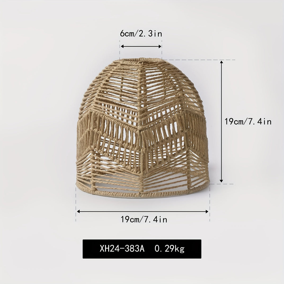 Woven Paper Rope Bell Lampshade