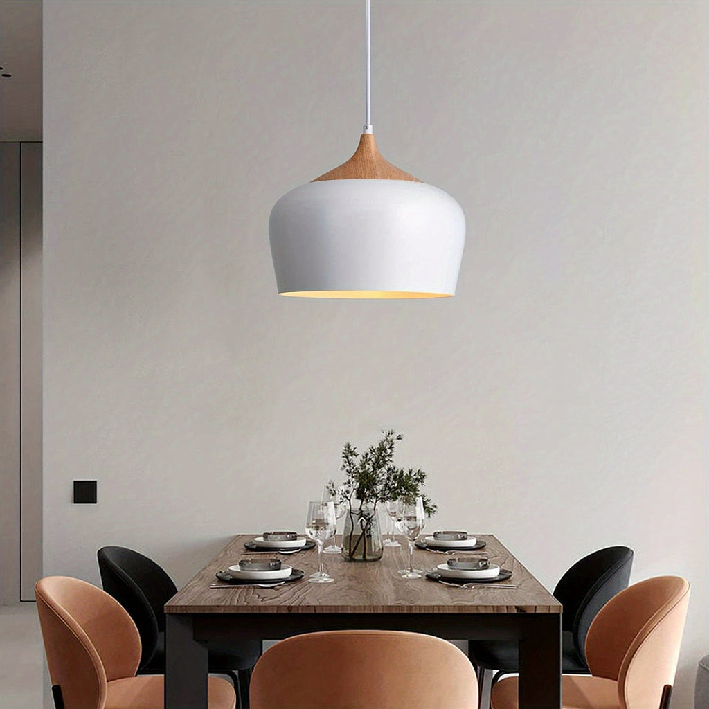 Nils Metal & Wood Grain Pendant Light