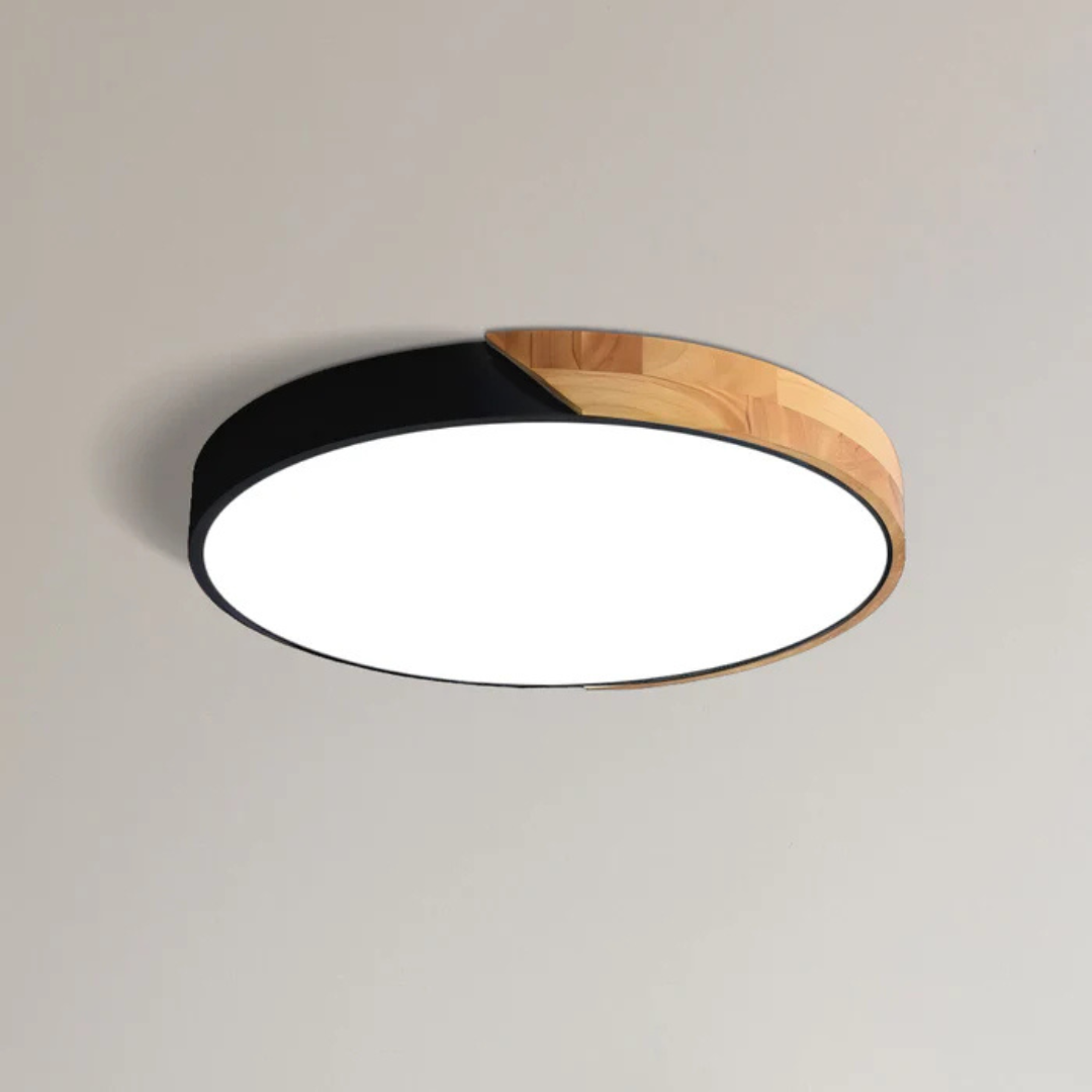 Freya Wood Trim Colour LED Ceiling Light, 23–40cm