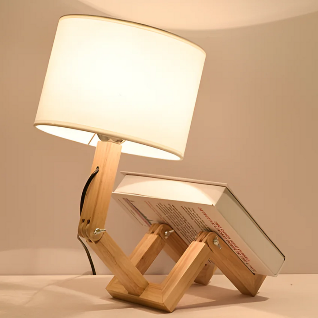 Rilna Posable Solid Wood Table Lamp