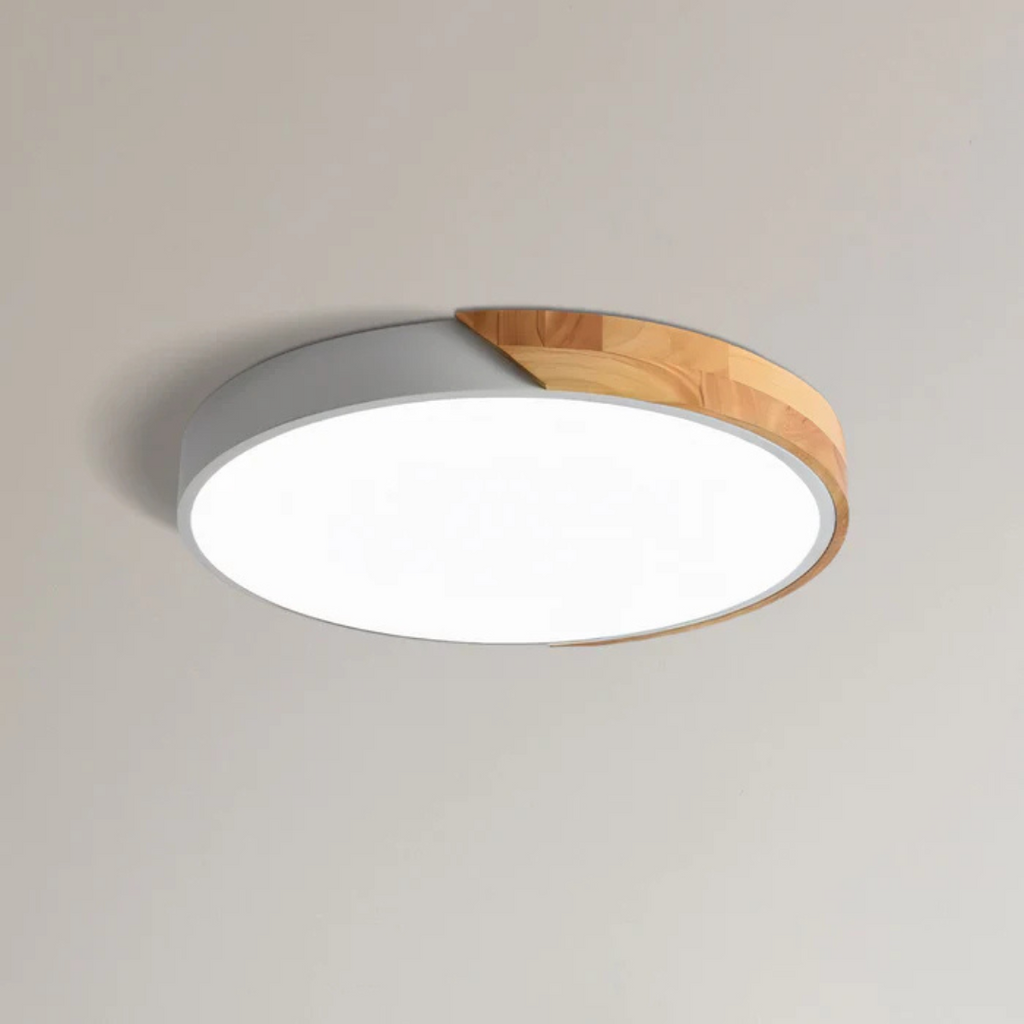 Freya Wood Trim Colour LED Ceiling Light, 23–40cm