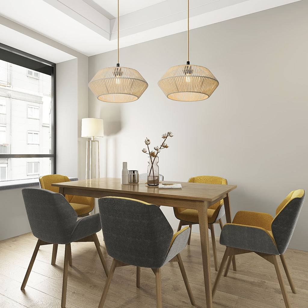 Geometric Paper Rope Pendant Lampshade