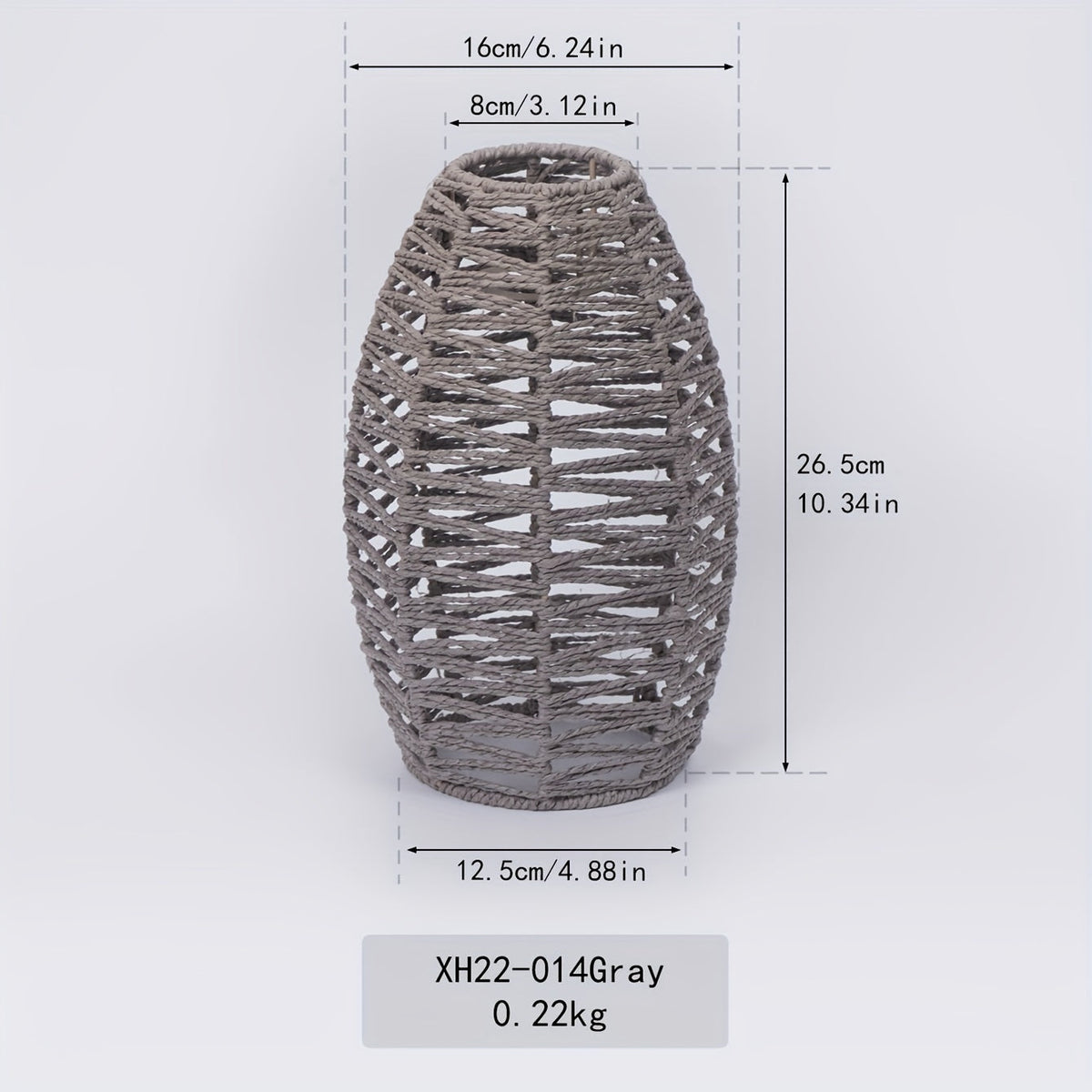 Oval Woven Paper Rope Lampshade