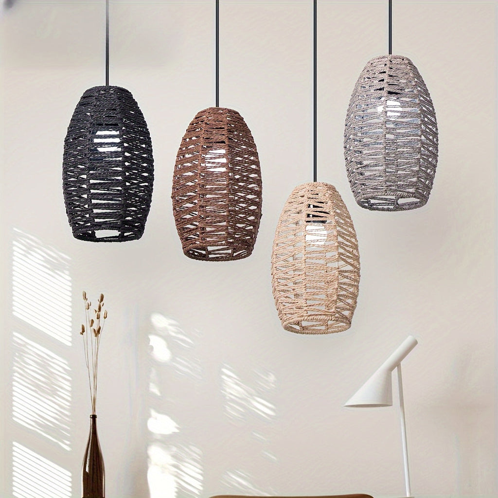 Oval Woven Paper Rope Lampshade