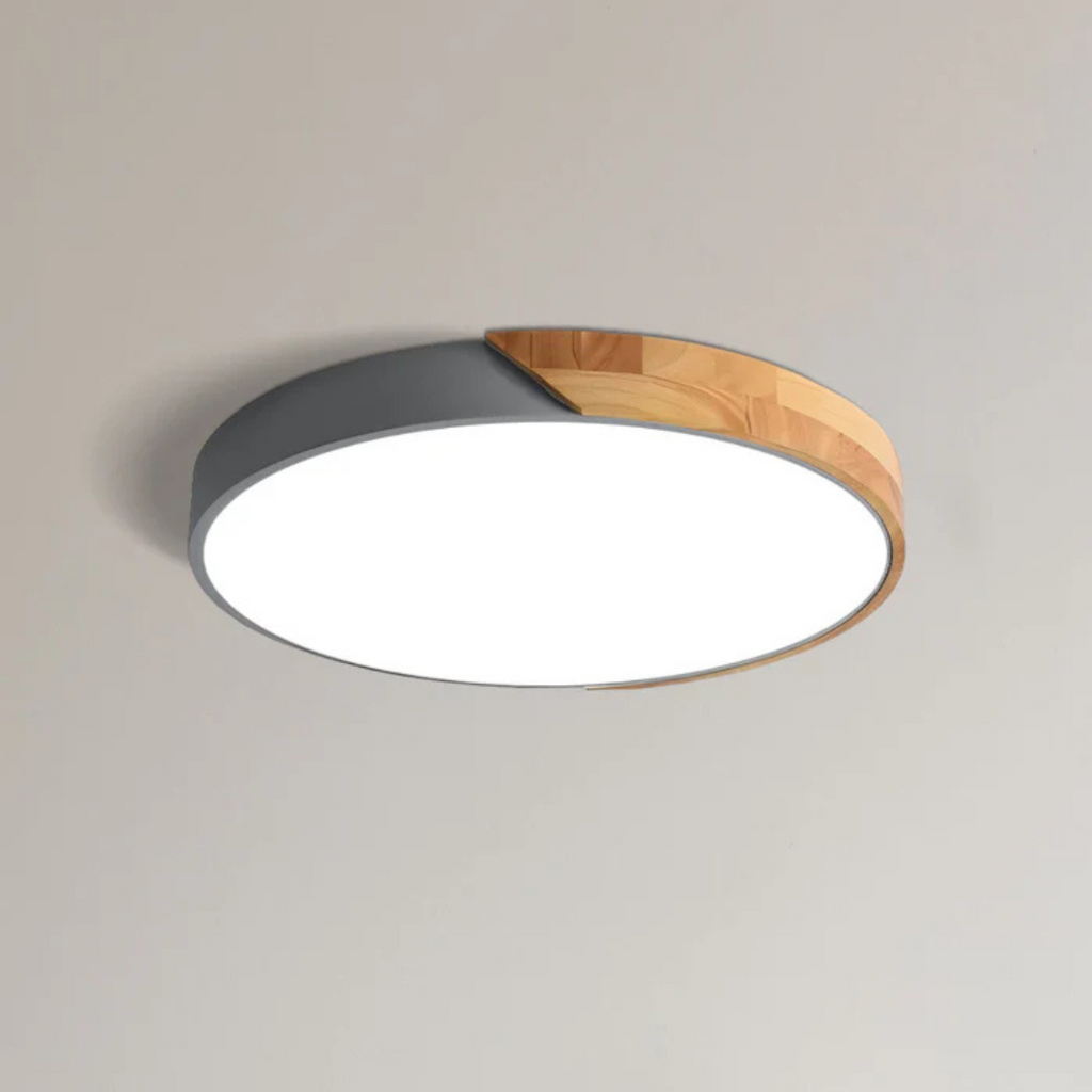 Freya Wood Trim Colour LED Ceiling Light, 23–40cm