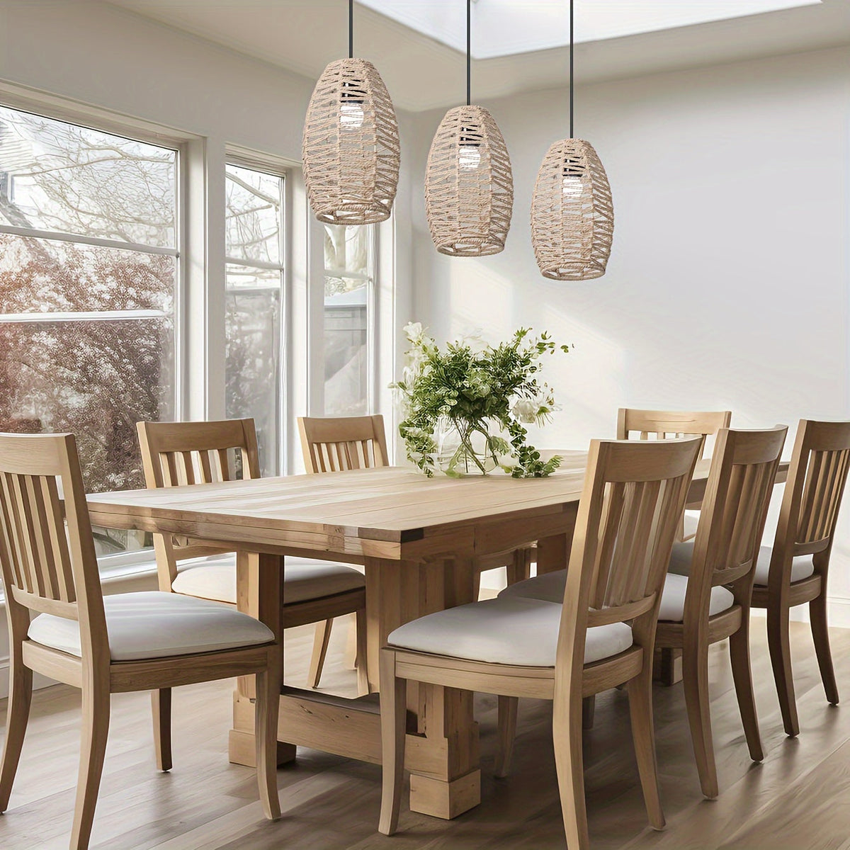 Oval Woven Paper Rope Lampshade