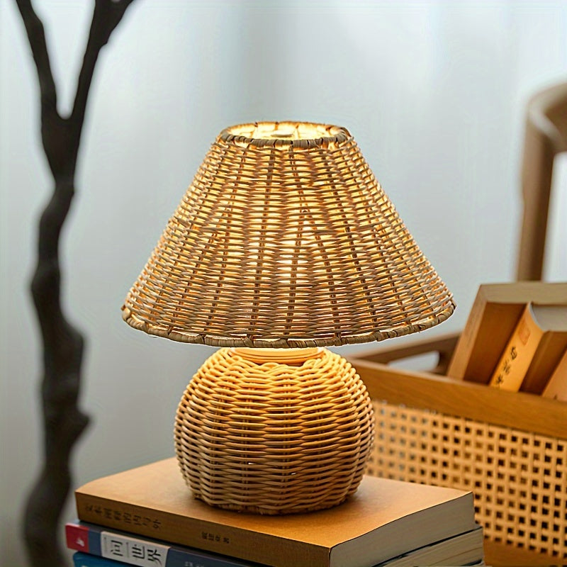 Woven Bamboo Table Lamp