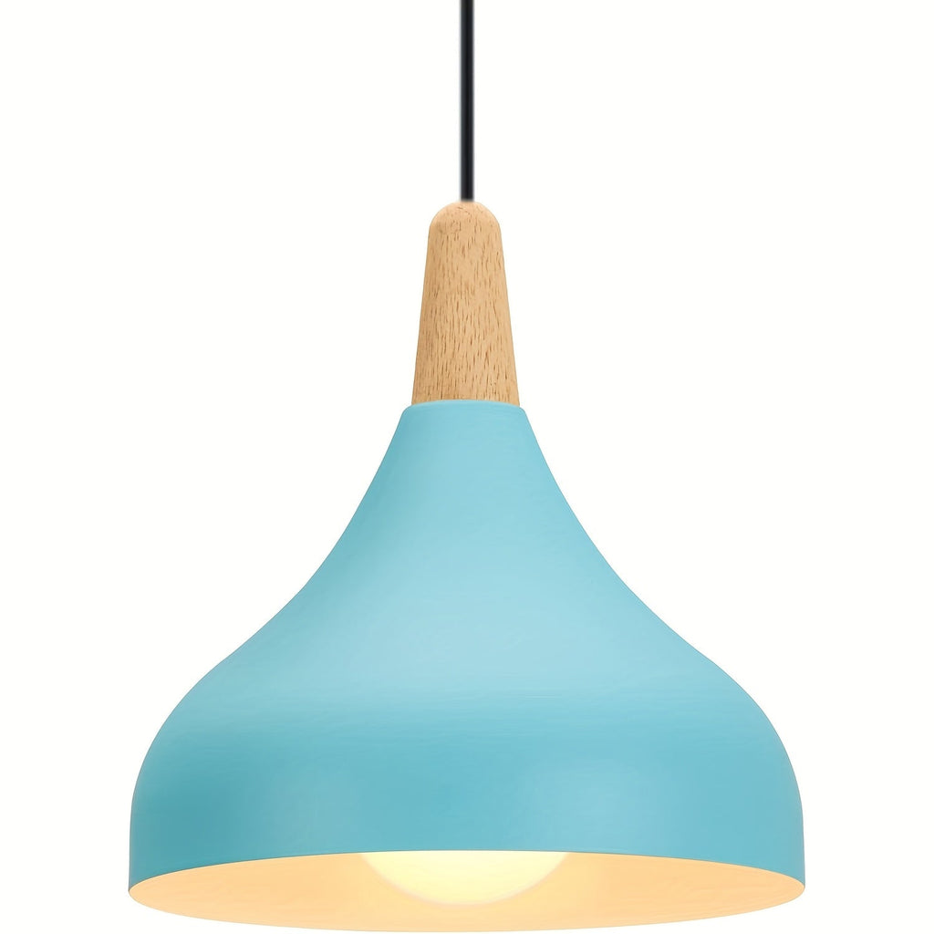 Edie Teardrop Metal & Wood Pendant Light