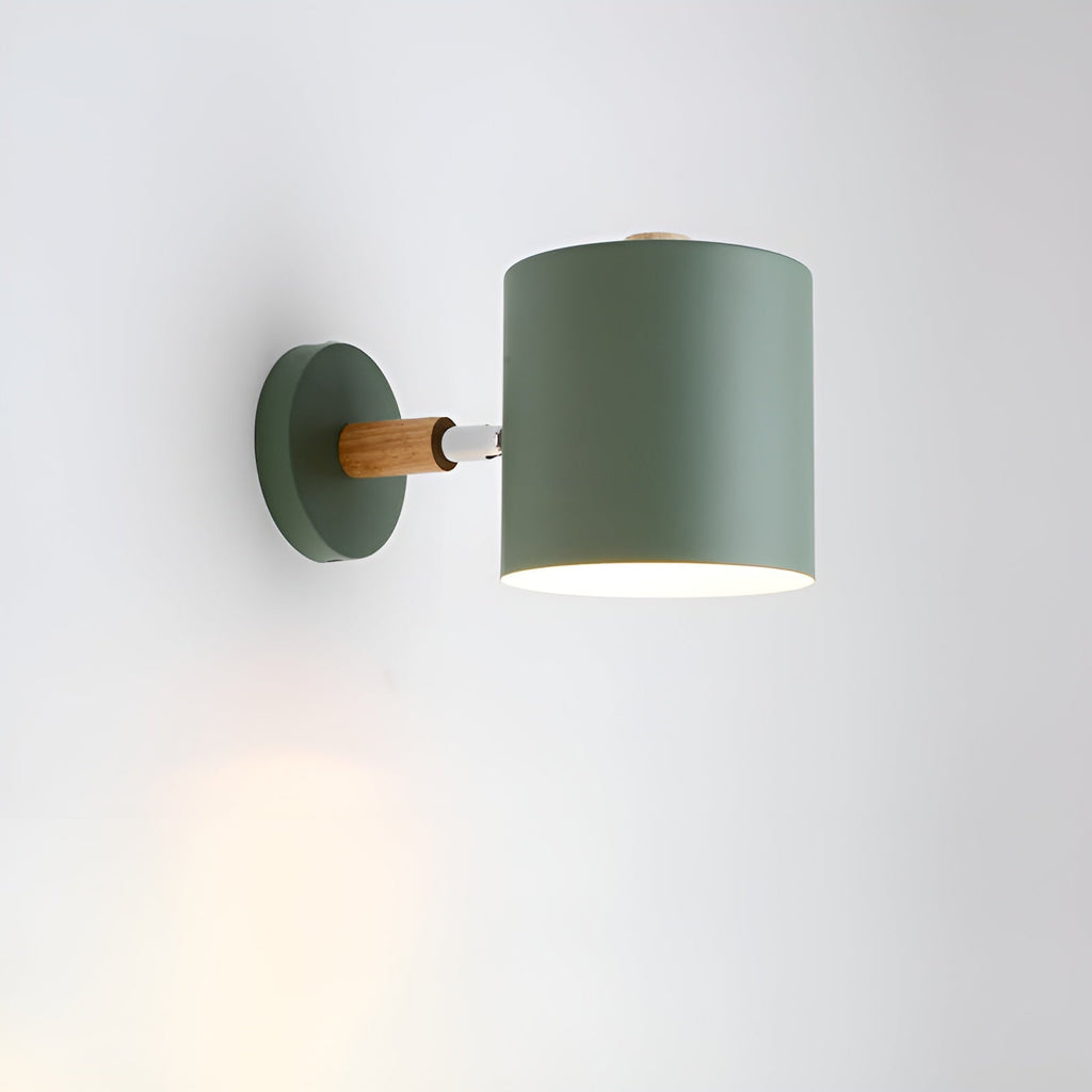 Juni Pastel Adjustable Wooden Wall Lamp