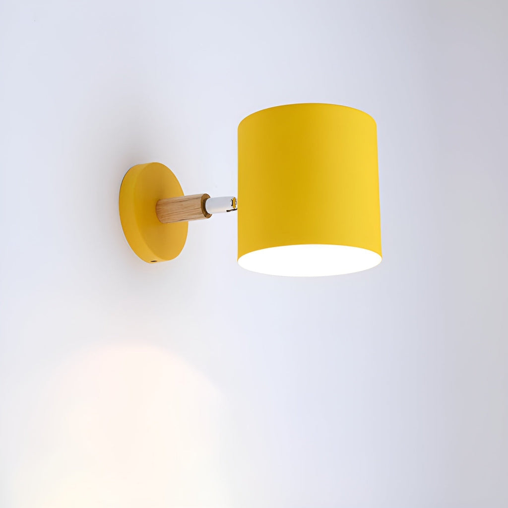 Juni Pastel Adjustable Wooden Wall Lamp