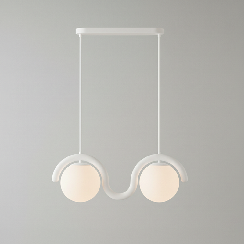 Fetidon Linear Chandelier Red&Silver