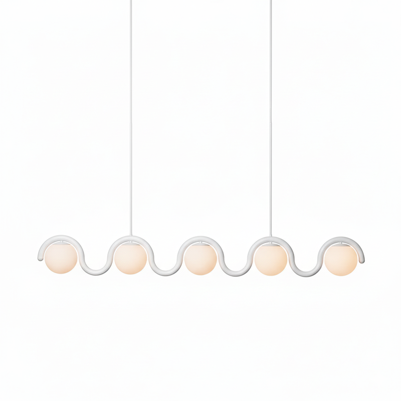 Fetidon Linear Chandelier Red&Silver