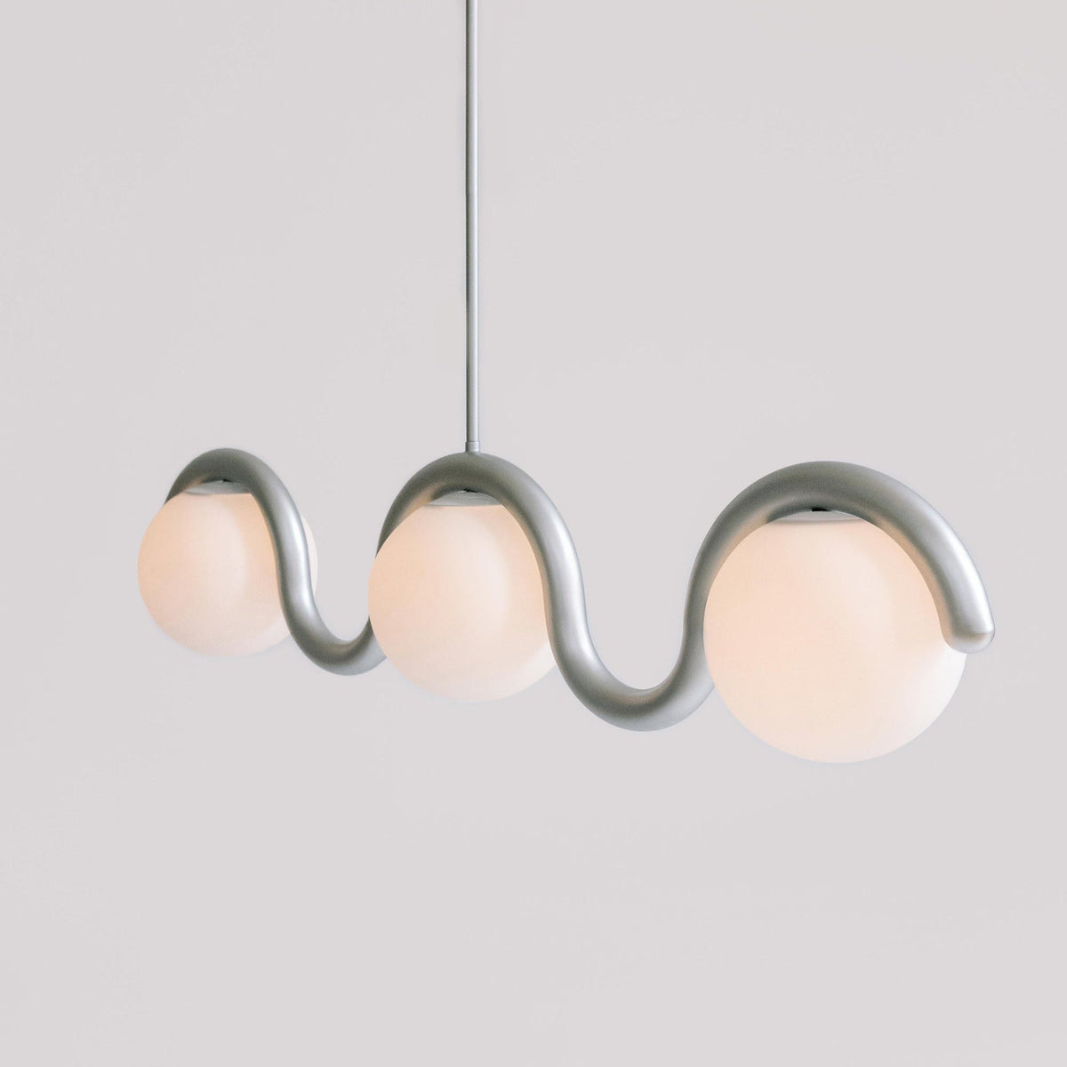 Fetidon Linear Chandelier Red&Silver