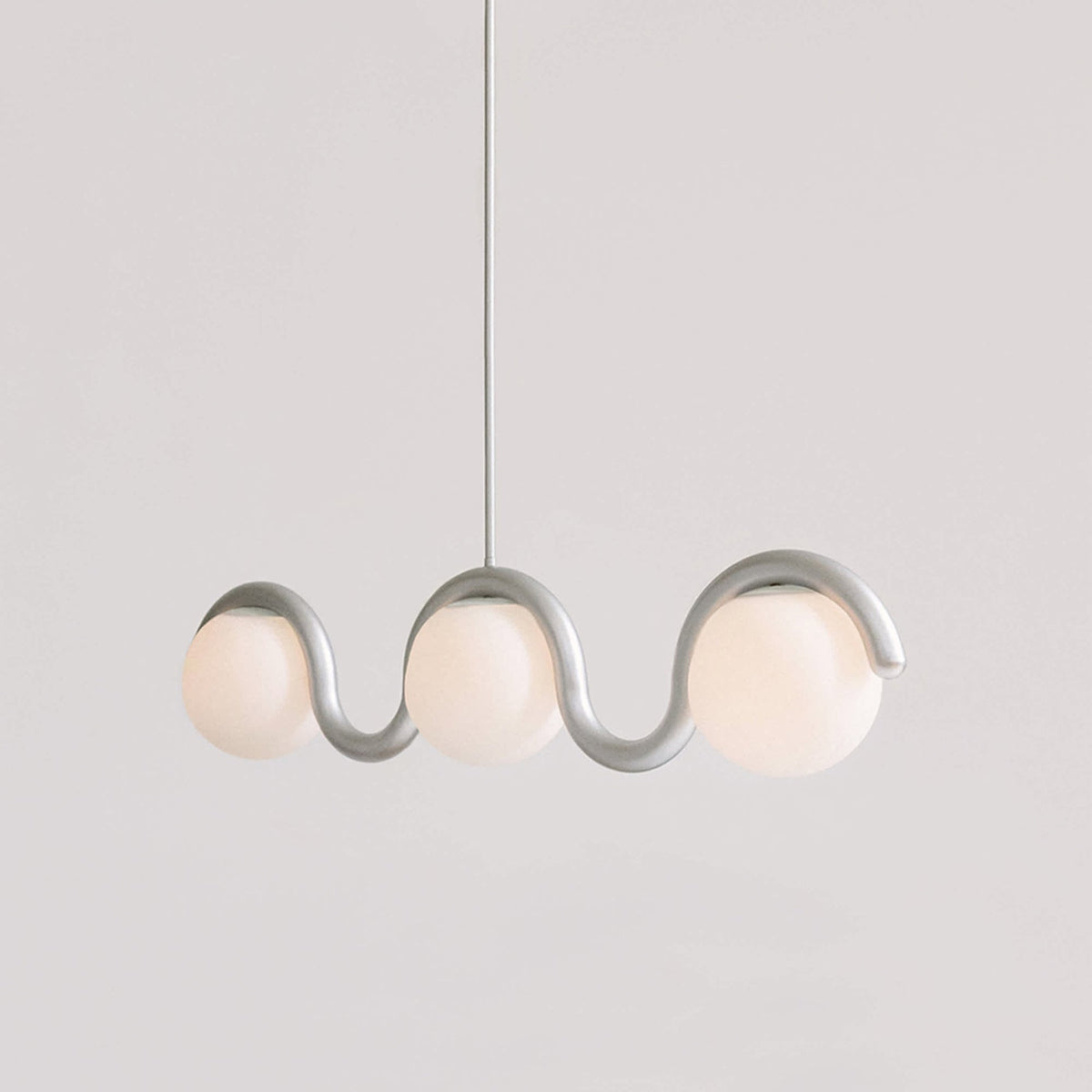 Fetidon Linear Chandelier Red&Silver