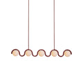 Fetidon Linear Chandelier Red&Silver