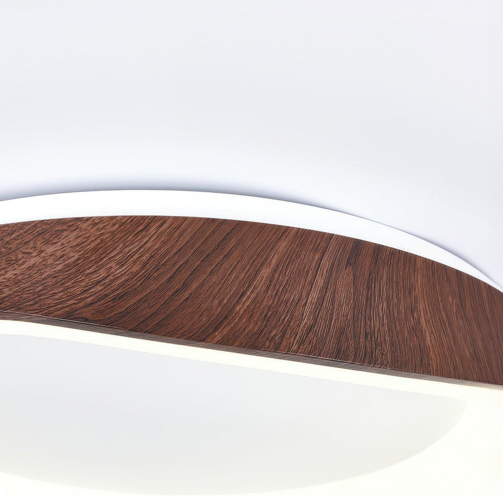 Fenna Wood Grain LED Ceiling Light, 40 or 50cm