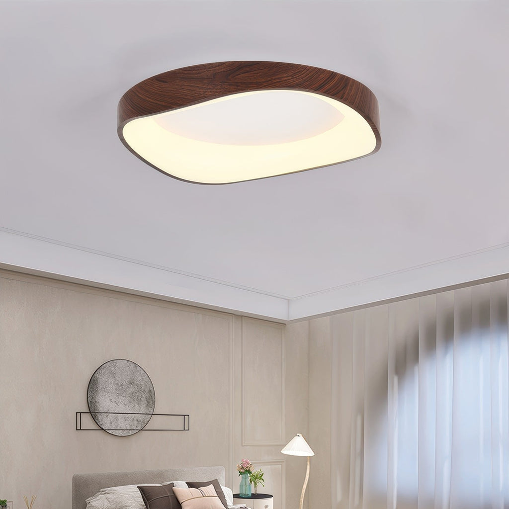 Fenna Wood Grain LED Ceiling Light, 40 or 50cm