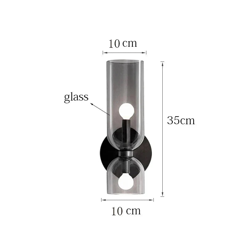 Nordic Tubular Glass Wall Light