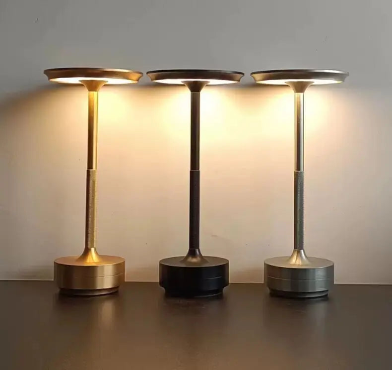 Rechargeable Disc Shade Table Lamp