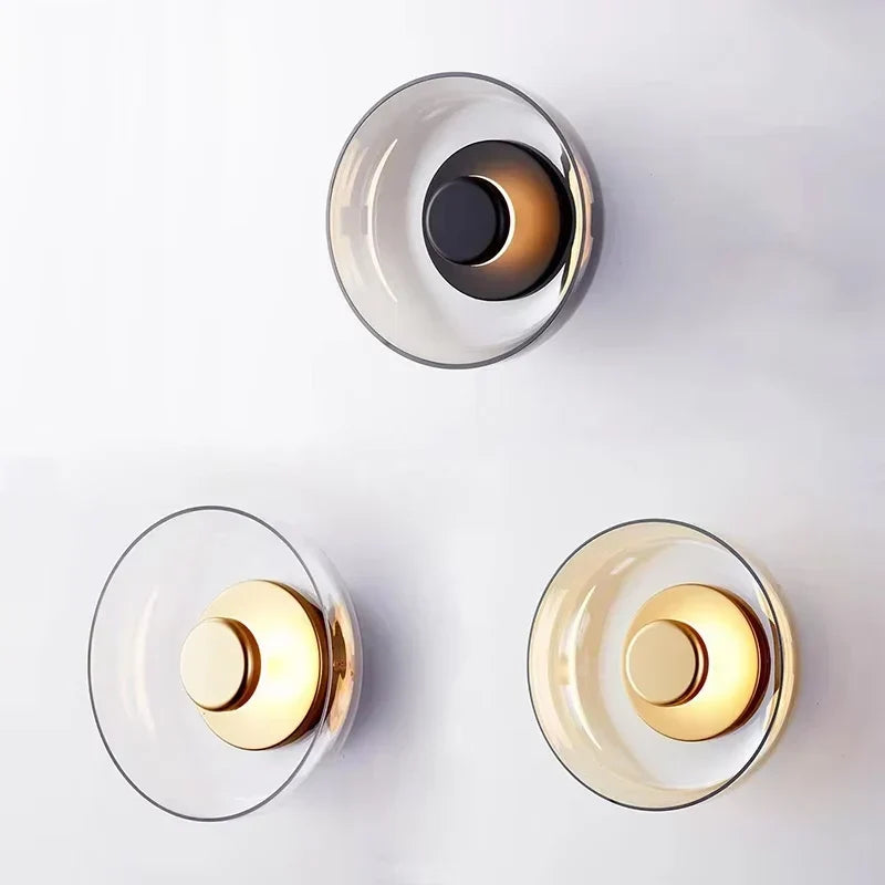 Nordic Round Glass LED Wall Light
