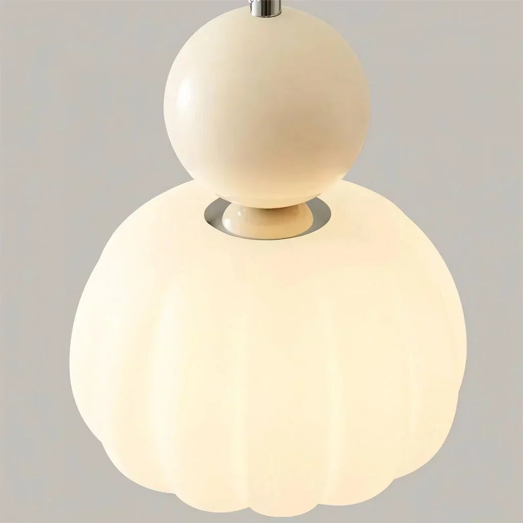 Pumpkin Glass Pendant Light | Single or Triple