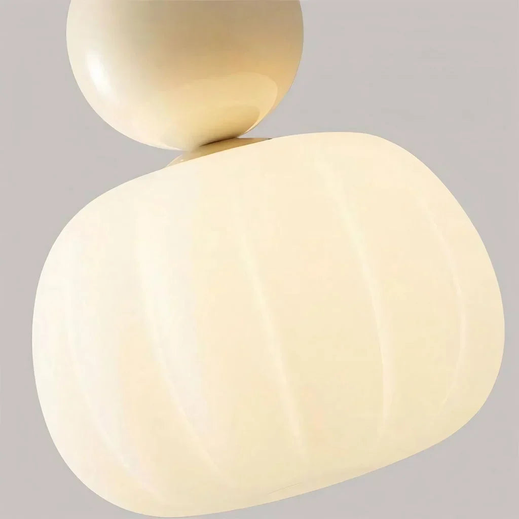 Pumpkin Glass Pendant Light | Single or Triple
