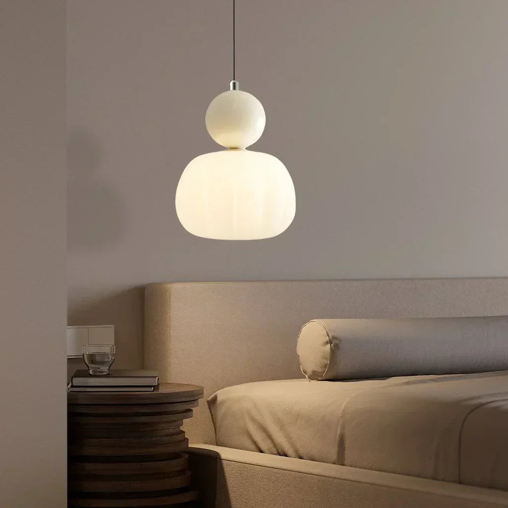 Pumpkin Glass Pendant Light | Single or Triple