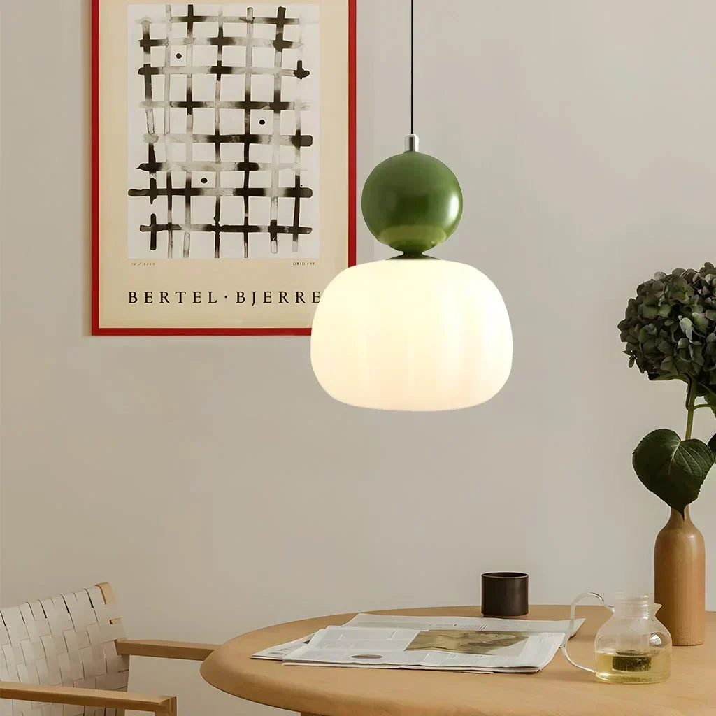 Pumpkin Glass Pendant Light | Single or Triple