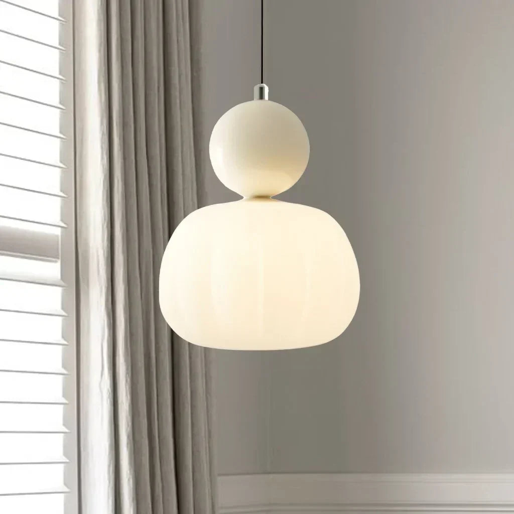 Pumpkin Glass Pendant Light | Single or Triple