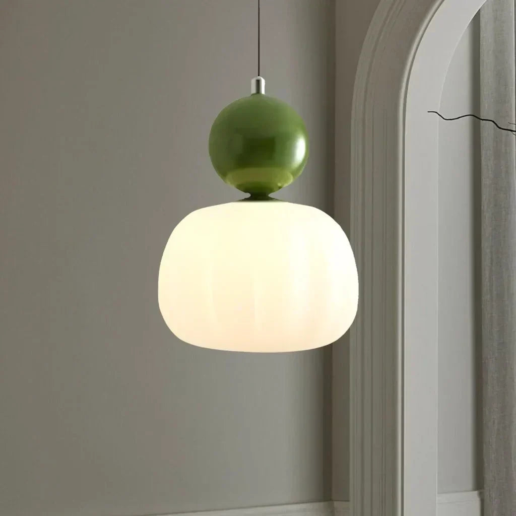 Pumpkin Glass Pendant Light | Single or Triple