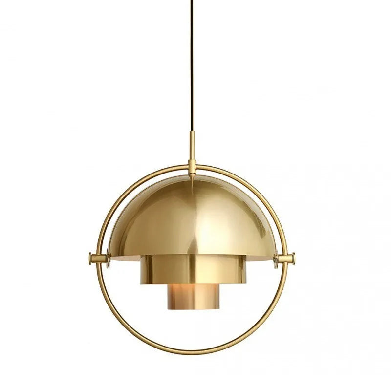 Ring & Layered Dome Metal Pendant Light