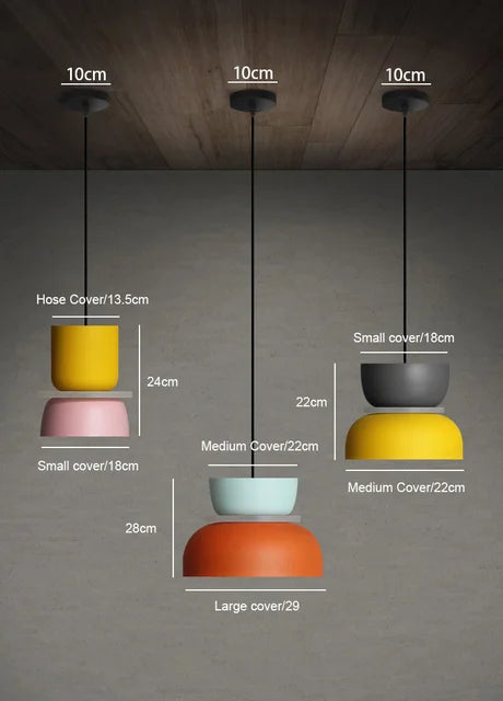 Macaron Two-Tone Metal Pendant Light
