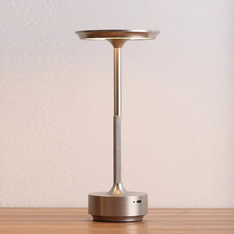 Rechargeable Disc Shade Table Lamp