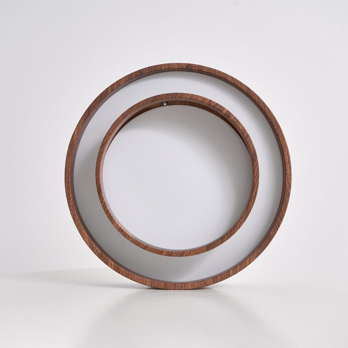 Vaako Walnut-Effect LED Flush Ceiling Light