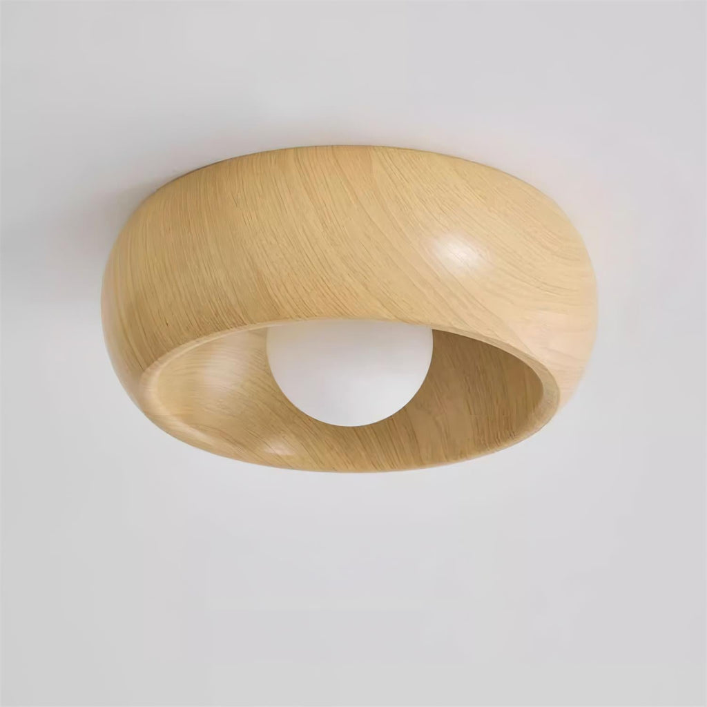 Alba Minimalist Wooden LED Ceiling Light