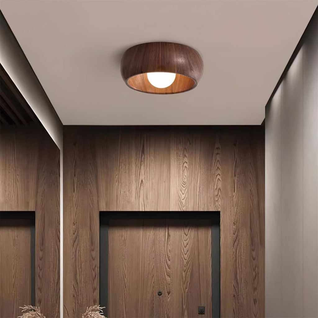 Alba Minimalist Wooden LED Ceiling Light